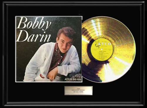 BOBBY DARIN SELF TITLED  FRAMED LP GOLD METALIZED RECORD VINYL LP RARE NON RIAA Foto 1 de 1
