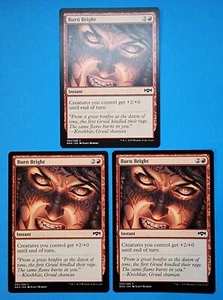 3x Burn Bright Ravnica Allegiance 2019 Mtg Magic Card Red Mountain Instant 93 - Picture 1 of 4