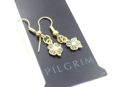 Pilgrim Damen Ohrstecker mit vergoldeten Glückskleeblatt Elegant Trendig & Chic - Bild 1 von 2