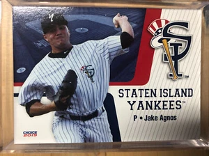 2019 Staten Island Yankees Jake Agnos RC Rookie NY ECU Haymarket VA - Picture 1 of 1