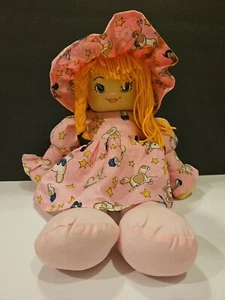 Sweetie Mine Vintage 1995 Plüsch Puppe gelbe Haare geflochtene Zöpfe Bär Kleid - Bild 1 von 10