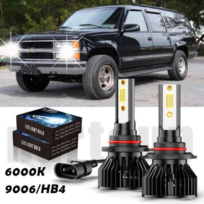 For Chevrolet C2500 Suburban 1992-1999 LED Headlights Low Beam Bulbs 9006 HB4 - Image 1 of 4