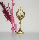 Brass Lord Shiva Fork Trident With Damru Hindu Deity Heritage Art Trishula Ek859