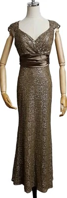 Vestido Formal Largo EVER PRETTY Plateado Floral Encaje, Madre de la Novia, Crucero Foto 1 de 4