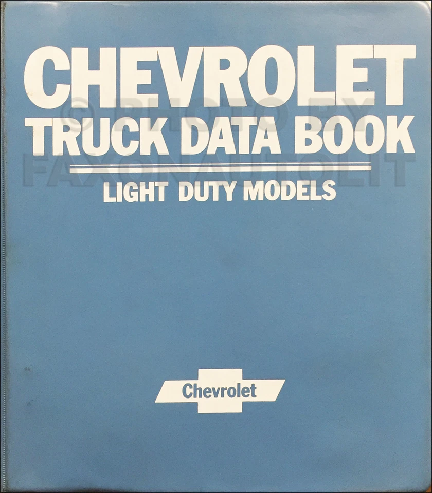 Chevy Truck 1982 libro de datos tapicería distribuidor álbum camioneta Suburban Blazer Foto 1 de 2