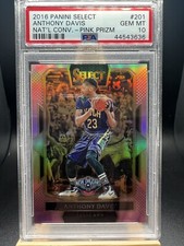 PSA 10 2016 Panini Select Anthony Davis /15 National Convention Pink Prizm #201