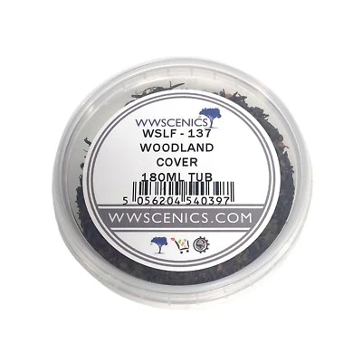 WWScenics Woodland Cover 180ml Tub | Model Railroad Scenery Basing Material - Image 1 of 4