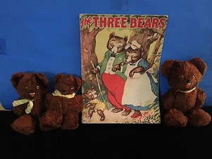 Libro infantil vintage Los tres osos y osos hechos a mano - Imagen 1 de 12