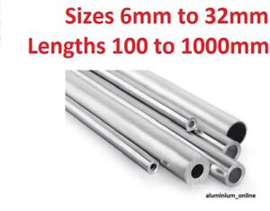 ALUMINIUM ROUND TUBE SIZES 6mm,8mm 10mm  13mm  16mm  19mm  22mm 25mm 28mm 32mm