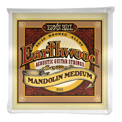 Ernie Ball Earthwood Mandolin Medium Loop End 80/20 Bronze Strings P02065 - Image 1 of 2
