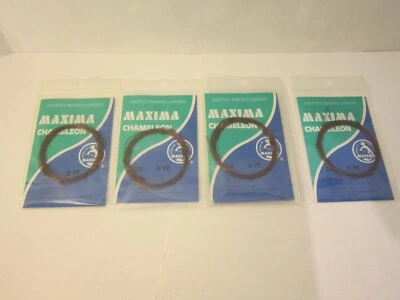 4 Новый Maxima хамелеон рыболовная леска узловатые сужающиеся лидеры, коричневый 2 x 9 футов #TC1 - Изображение 1 из 3