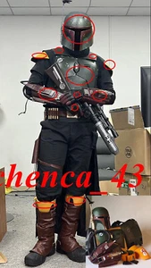 US!! Star Wars Boba Fett The Mandalorian Body Armor Suit&FRP Helmet Cosplay Prop - Picture 1 of 20