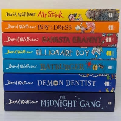 LDavid Walliams 7 Book Set Mr Stink Gangsta Granny Billionaire Boy Kids - image 1 of 4