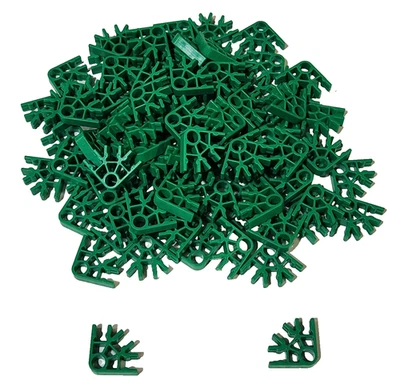 100 K'NEX Rare Green 3-Way Connectors (Red Size) Standard Replacement Parts KNEX - Image 1 of 3
