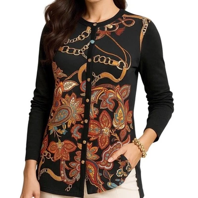 Cárdigan Donne da Sogno Italia Cachemira Manga Larga Cuello Redondo Abotonado Talla M Nuevo con Etiquetas Foto 1 de 4