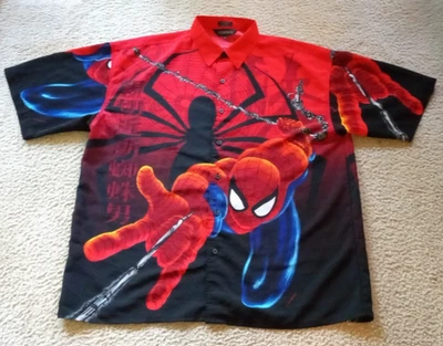 Vintage Changes Marvel Comics Spider Man Button Up Shir- t Sz XXL - Peter Parker - Image 1 of 4