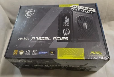 ** ALIMENTATORE MSI MAG A750GL PCIE5 750W 80 PLUS GOLD FULL MODULARE NUOVO ** - Immagine 1 di 4