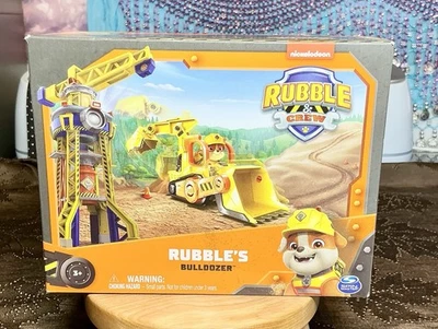 Rubble & Crew Rubble’s Bulldozer Toy Paw Patrol Nickelodeon Ages 3+ Spin Master - Image 1 of 4