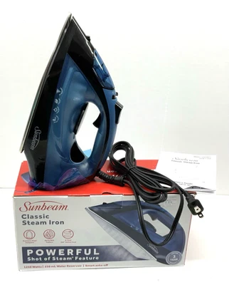 Nueva en caja Sunbeam Classic Plancha de vapor potente disparo de vapor 1250 vatios Foto 1 de 4