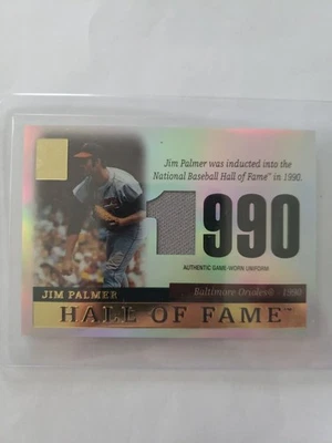 2004 Topps Tribute Hall of Fame Tribute Relic Jim Palmer #TR-JP2 HOF - Image 1 of 3