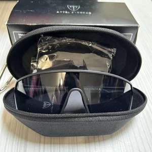 Unisex Sports Cycling Sunglasses Men Women Biking Glasses UV Black ATTCL - Picture 1 of 7