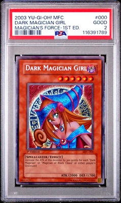 PSA 2 1ST EDITION Dark Magician Girl MFC-000 Magican's Force YUGIOH Secret Rare - Image 1 of 2