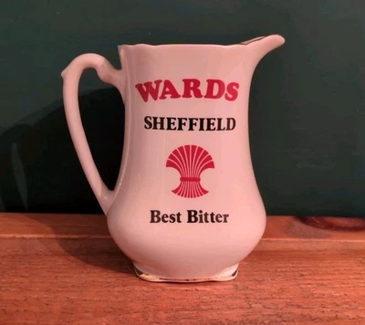 Wards Brewery Sheffield Best Bitter Ceramic Water Jug Breweriana Pub Bar - Image 1 of 4