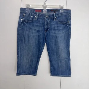 AG Adriano Goldschmied The Malibu Jean Shorts Capri Blue Made In USA  Size 30 - Picture 1 of 9