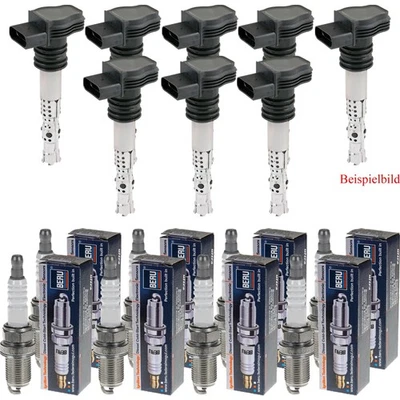 8x TOPRAN Zündspule + BERU Zündkerze für BMW 5er E39 523i 520i 3er Cabriolet - Bild 1 von 3