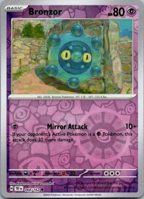 Bronzor - 068/162 Reverse Holo Common SV05: Temporal Forces 068/162 Near Mint - Image 1 of 2