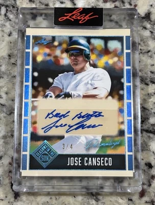 2025 leaf seasons in the Sun Auto Jose Canseco #’d 3/4 Bash Brothers - Image 1 of 2