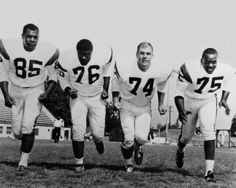 1963 Los Angeles Rams FEARSOME FOURSOME 8x10 Photo Football Print Glossy Poster Cover