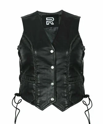 RAXUS Gilet En Cuir D'Agneau Véritable S-10 - Photo 1/4