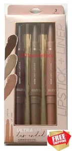 ELLEN TRACY Ultra Matte duo ended / 3 Liner + Lipstick - Picture 1 of 4