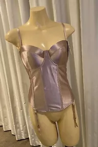 Fine Lines 4 Way Convertible Bustier Nude Satin 32E RRP $69 - Picture 1 of 4