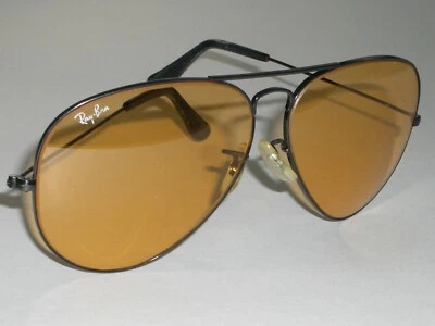 GAFAS DE SOL AVIADOR NEGRAS AMBERMÁTICAS PARA TODO TIPO DE CLIMA B&L RAY-BAN VINTAGE AÑOS 80 62 mm Foto 1 de 4
