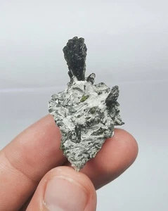 Natural Epidote Crystal With Albite From Skardu Pakistan. - Picture 1 of 8