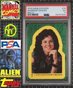 1979 Topps Alien Sticker - 14 Warrant Officer Ripley - PSA 5 EX - Picture 1 of 4