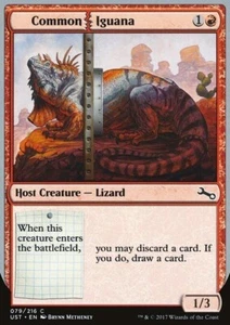 MTG - Common Iguana - Foil, Unstable - Picture 1 of 1