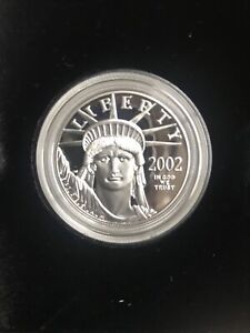 2002 $100 Platinum Eagle 1 Oz with US Mint Box .9995 $100 Proof .9995