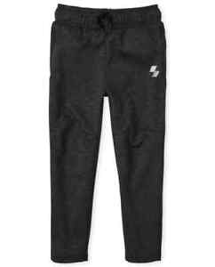The CHILDREN'S PLACE Sport Boys Marled Black Performance Pants Size XL NEW NWT