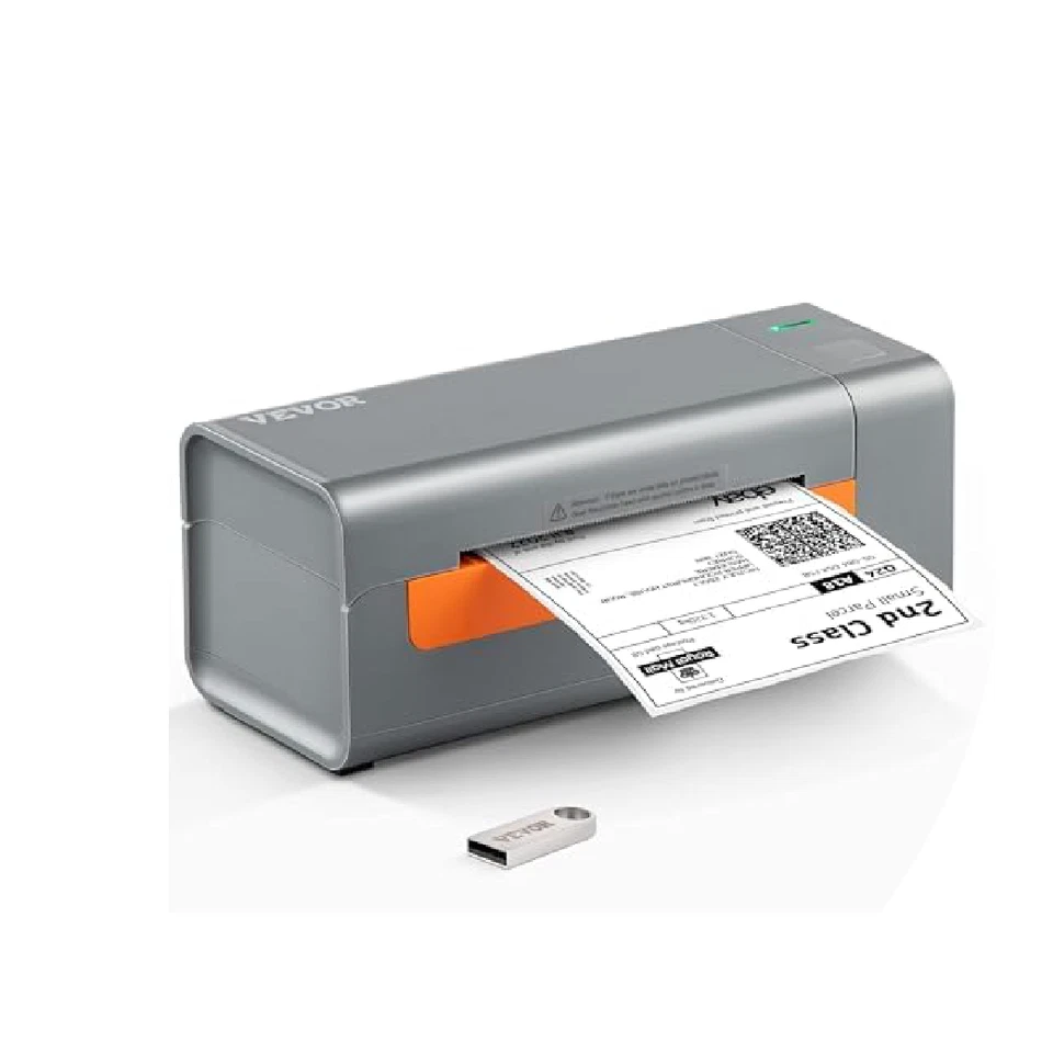 VEVOR Imprimante Étiquettes Thermique 4x6 203 dpi USB pour Amazon eBay UPS Blanc