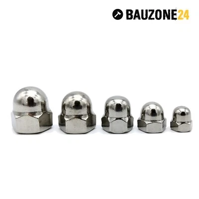 Hutmutter Edelstahl DIN 1587 hohe Form A4 V4A M3-24 Sechskant - Bild 1 von 4