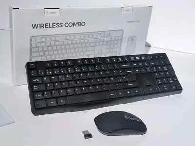 VictSing Wireless Keyboard & Silent Mouse Combo DPI Adjustable Spanish layout - Image 1 of 3