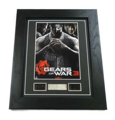 LUCKY MONKEY GIFTS GEARS OF WAR 3 Video Game Memorabilia Rare 0riginal 35mm Film Cells Framed GIFTS