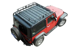 PORTAEQUIPAJES DE ACERO + MARCO DE TECHO SE ADAPTA A 2 PUERTAS JEEP WRANGLER JK 2007-2018 - Imagen 1 de 3