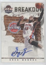 2011-12 Past & Present Breakout Signatures Greg Monroe #21 Auto