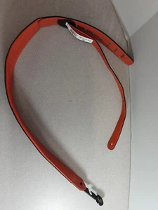 D'Addario - Leather Guitar Strap - Orange and Black 2.5" Wide 25PLC03-DX New - Picture 1 of 6
