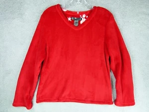 Pigiama donna Noire Jasmine Rose rosso fuzzy manica lunga taglia media - Foto 1 di 3
