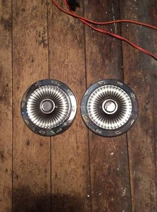 Ford Falcon Comet 9 1/2" White Dog Dish Poverty Hubcaps - Picture 1 of 2